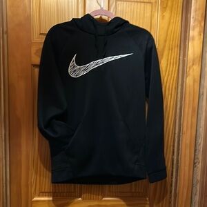 Nike Black Hoodie with White Logo